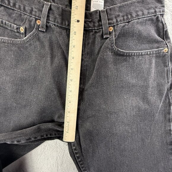 Vintage Levis 505 Jeans Mens 32x34 Black Denim Faded Skater Goth Grunge Y2K Pant - Picture 10 of 16